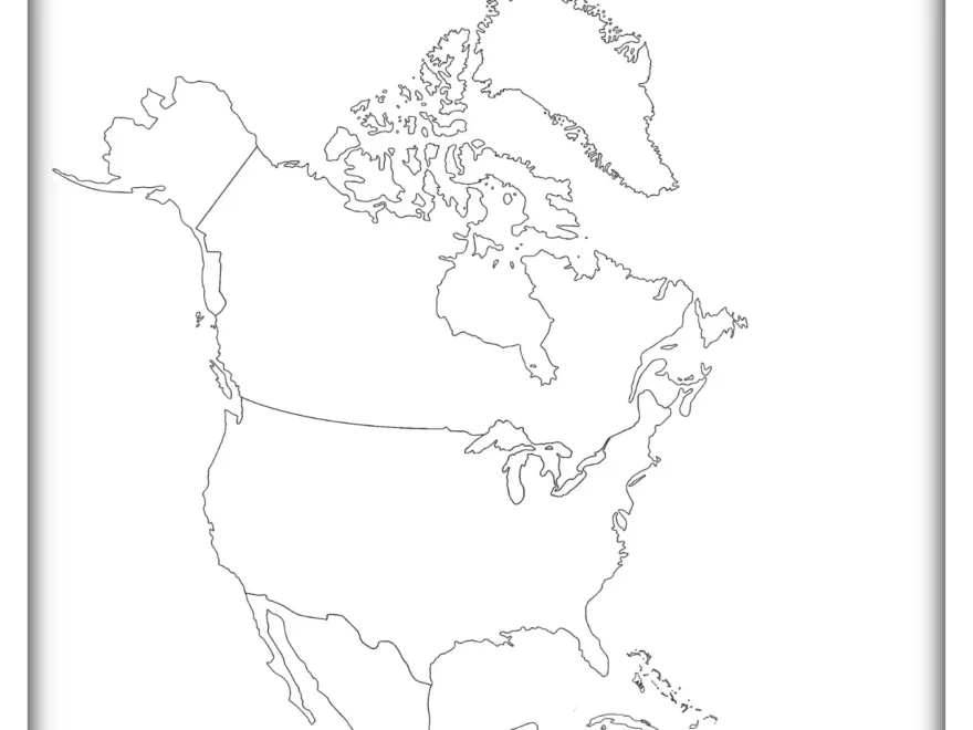 Free Blank Map Of North America Printable Other Goodies The Facts Institute