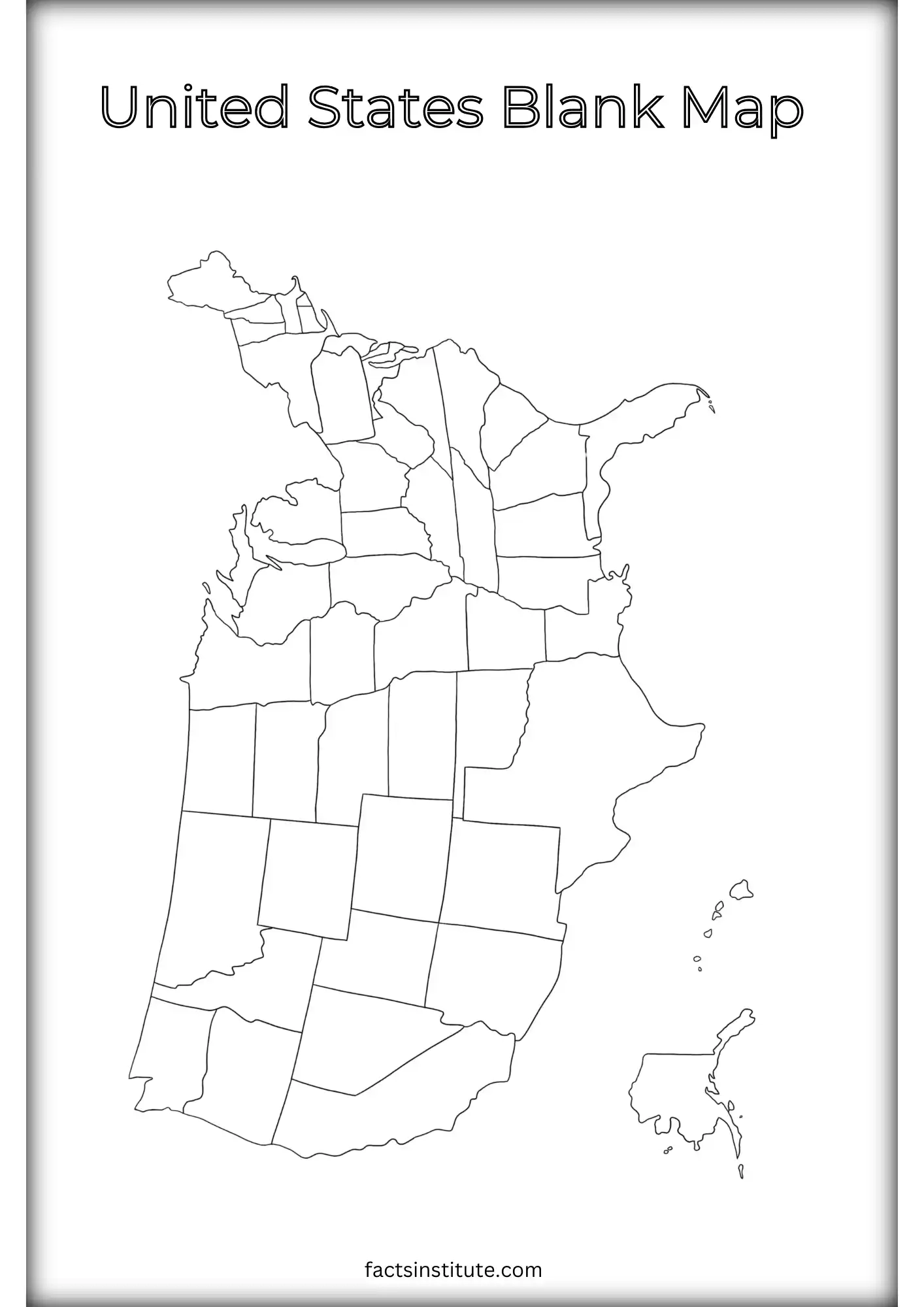 Free Blank US Map Printable Other Goodies The Facts Institute