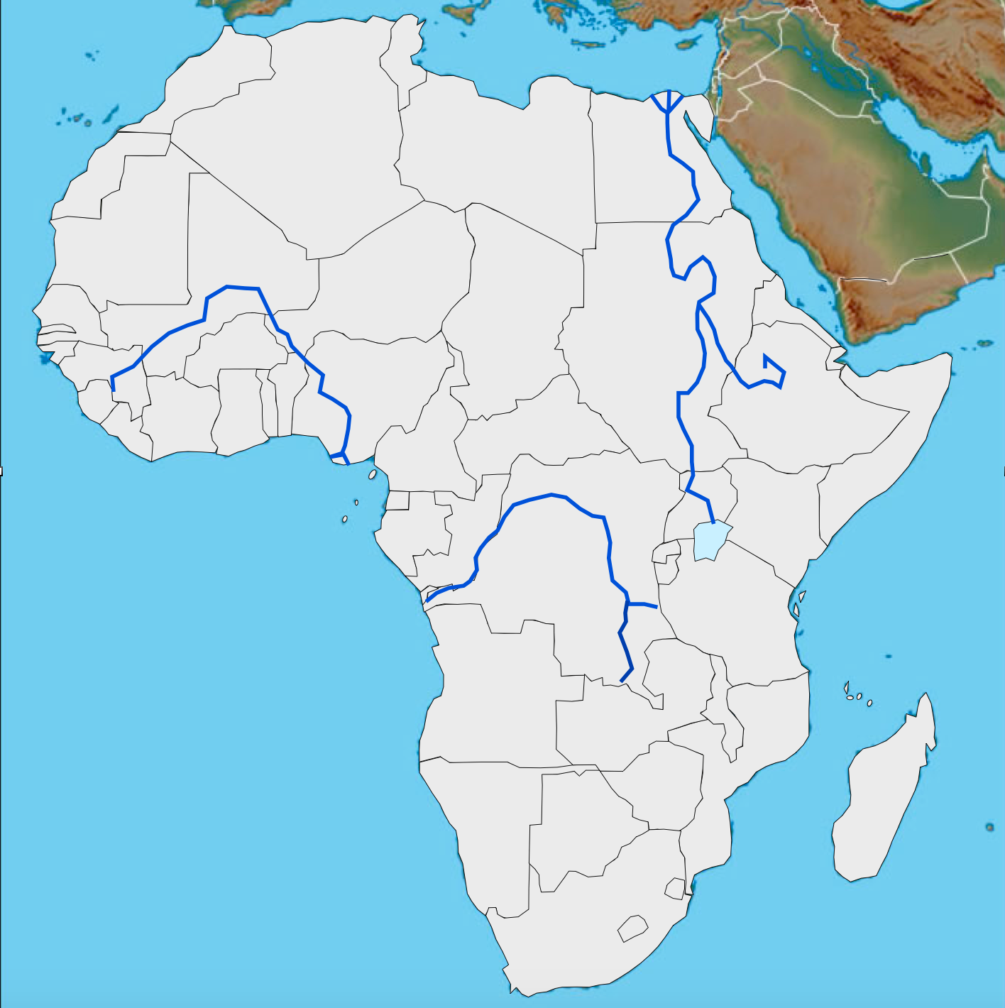 Free Printable Africa Map Blank