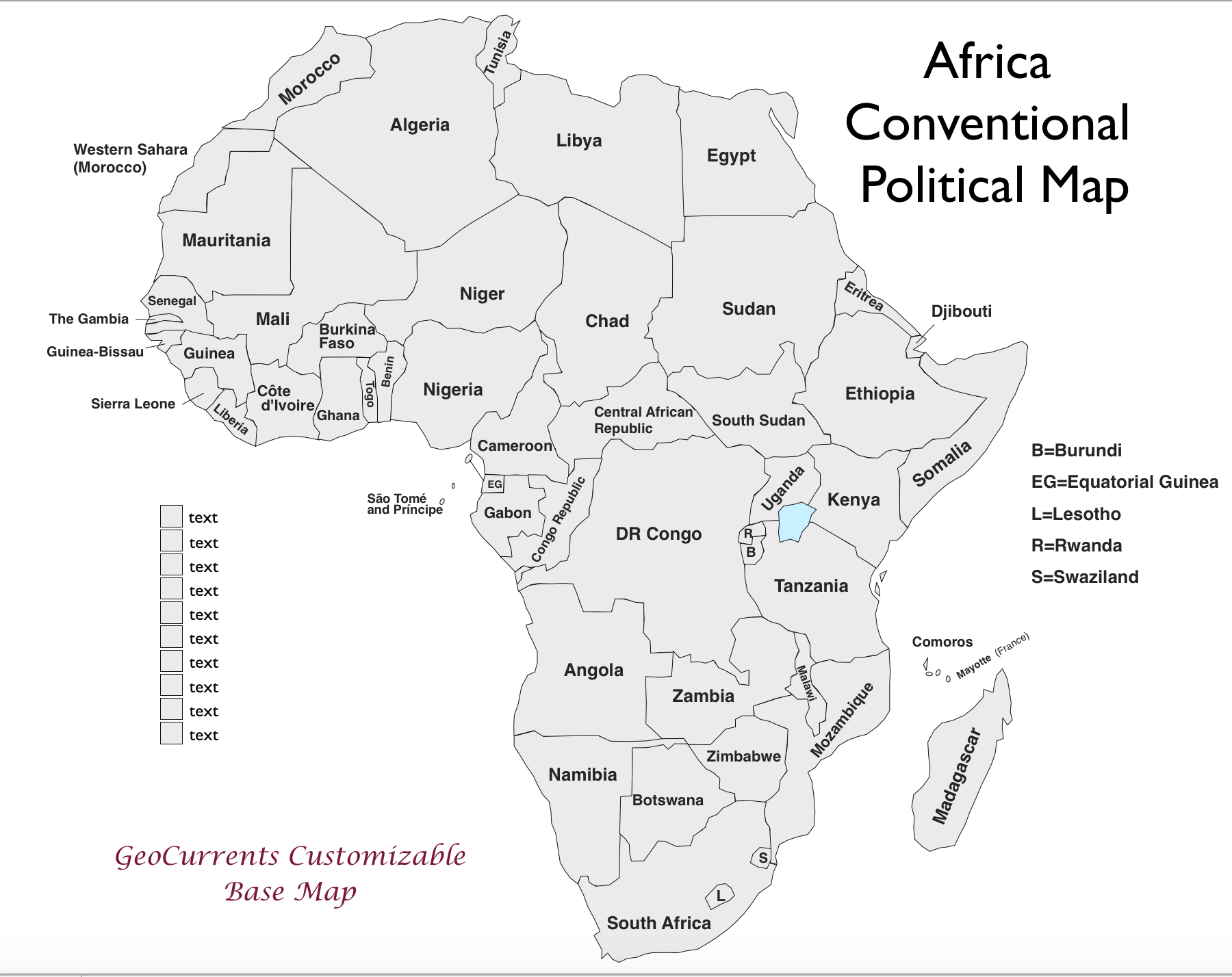 Free Printable Africa Map