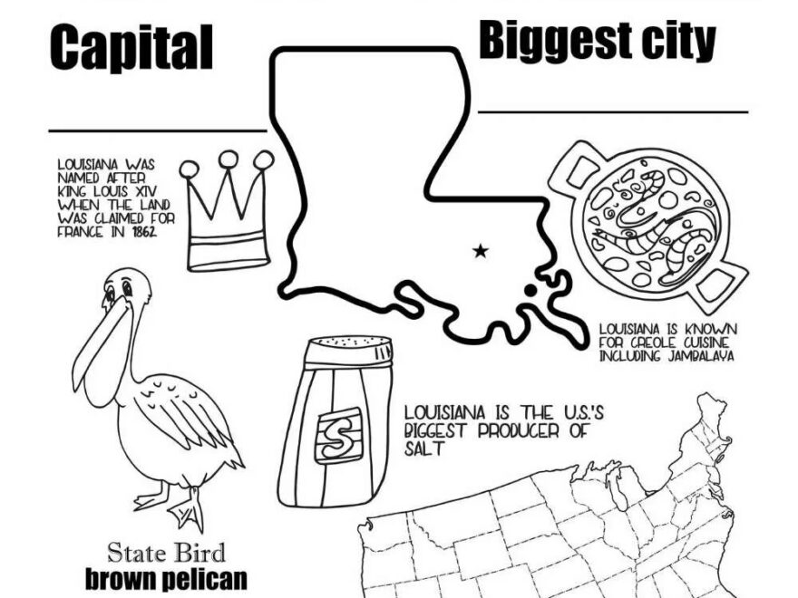 Free Louisiana Coloring Pages Stevie Doodles