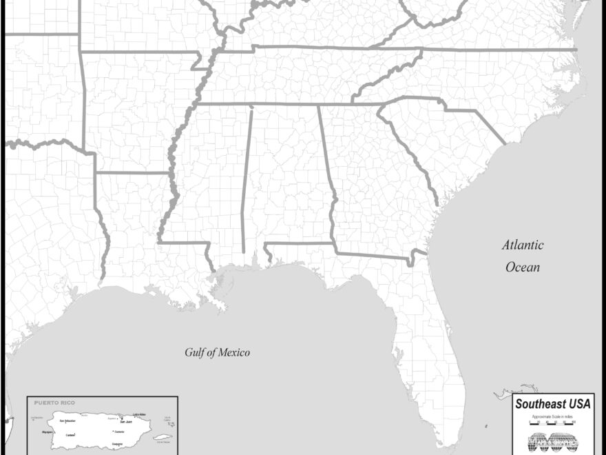 FREE MAP OF SOUTHEAST STATES Worksheets Library