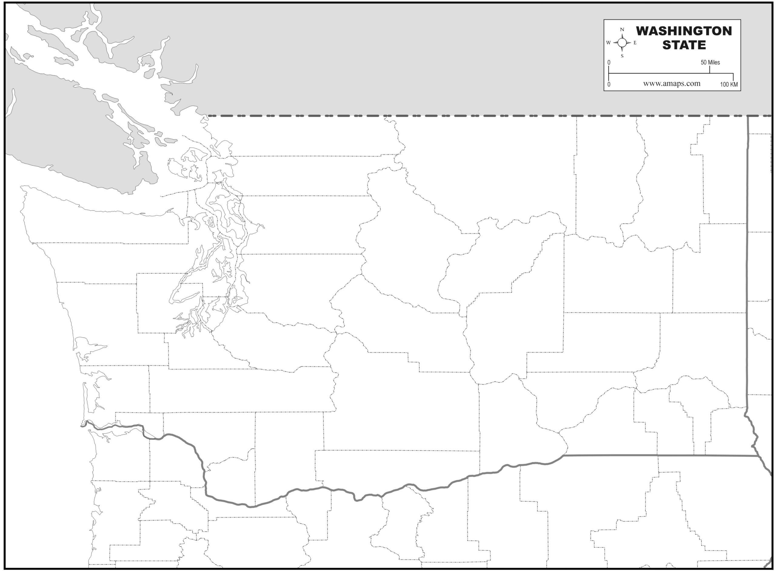 FREE MAP OF WASHINGTON STATE