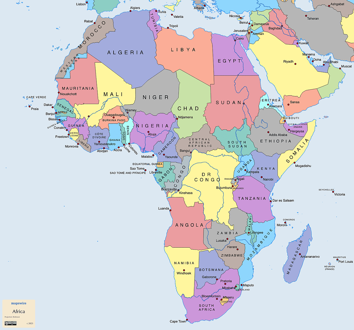 Free Maps Of Africa Mapswire