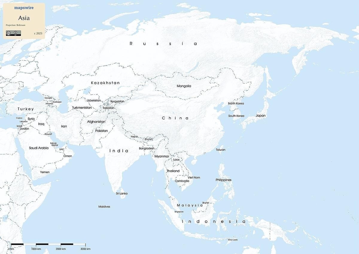 Free Maps Of Asia Mapswire