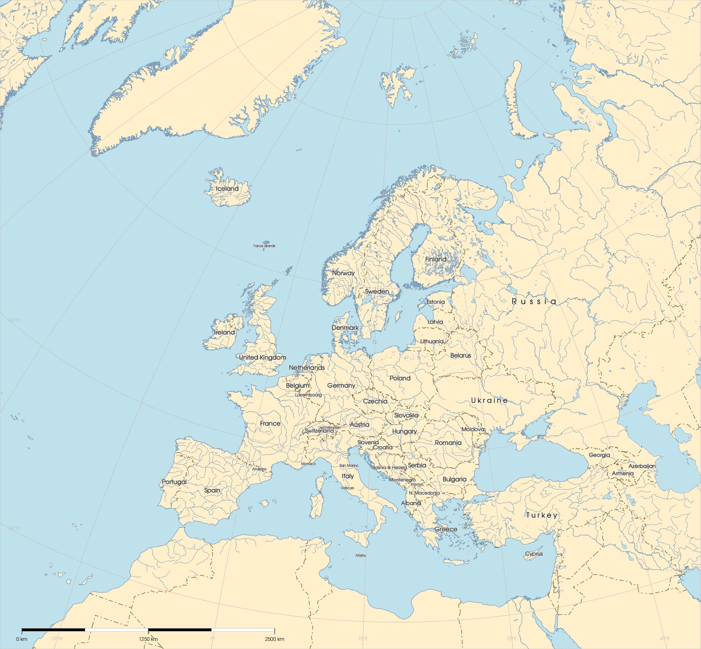 Free Maps Of Europe Mapswire