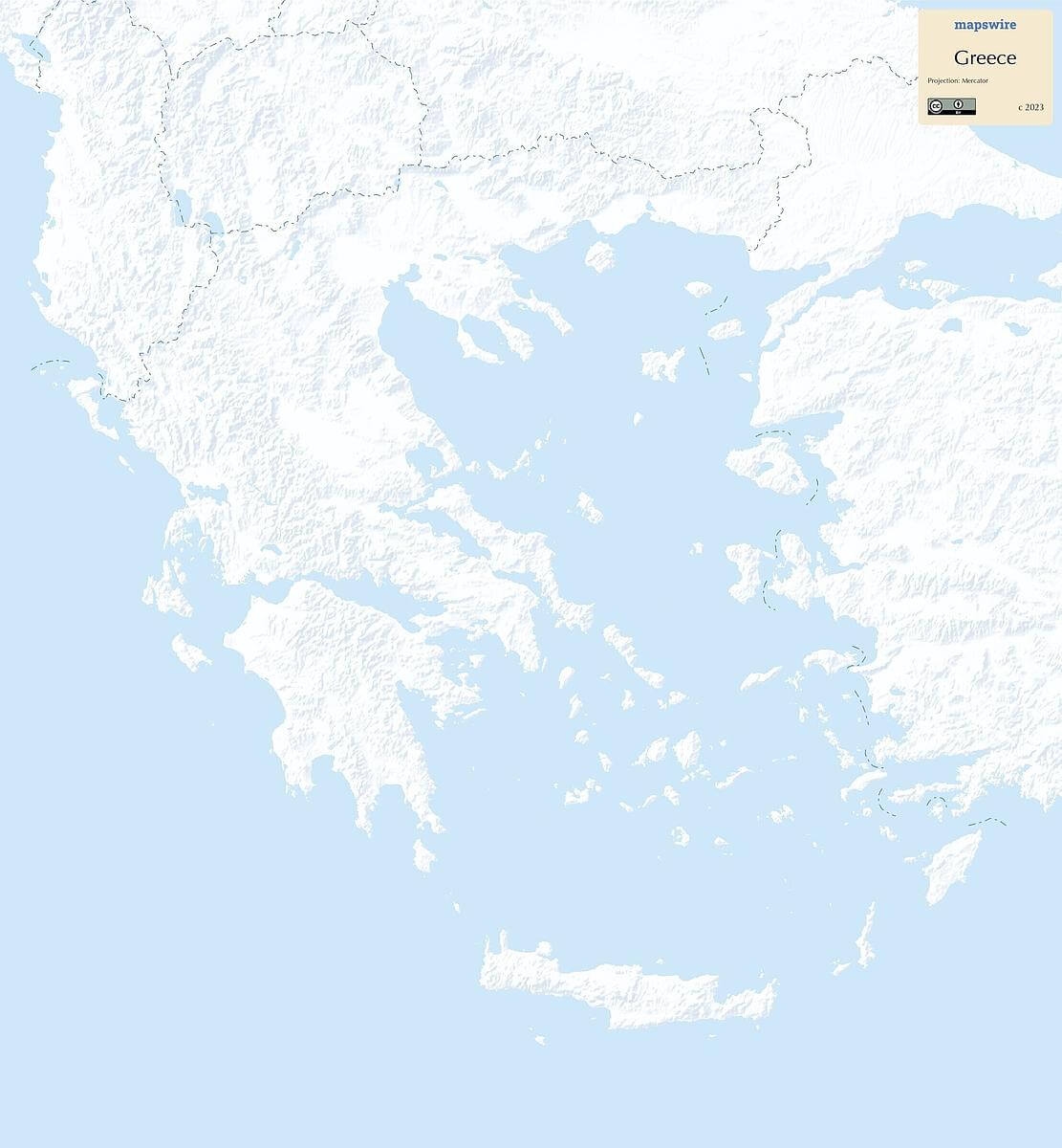Printable Blank Map Of Present Day Greece