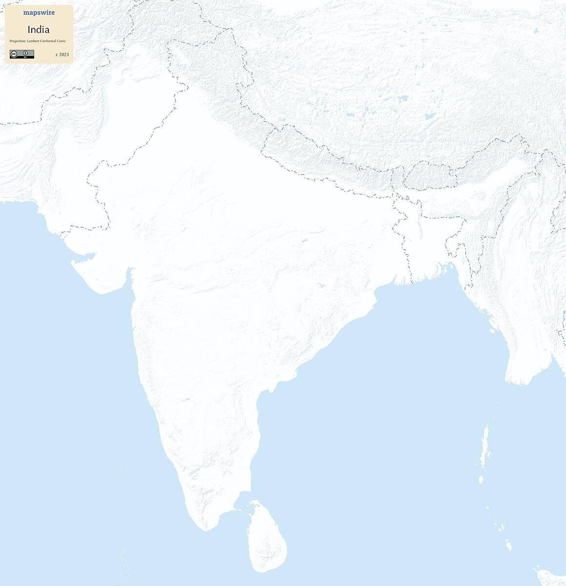 Printable Africa India Map