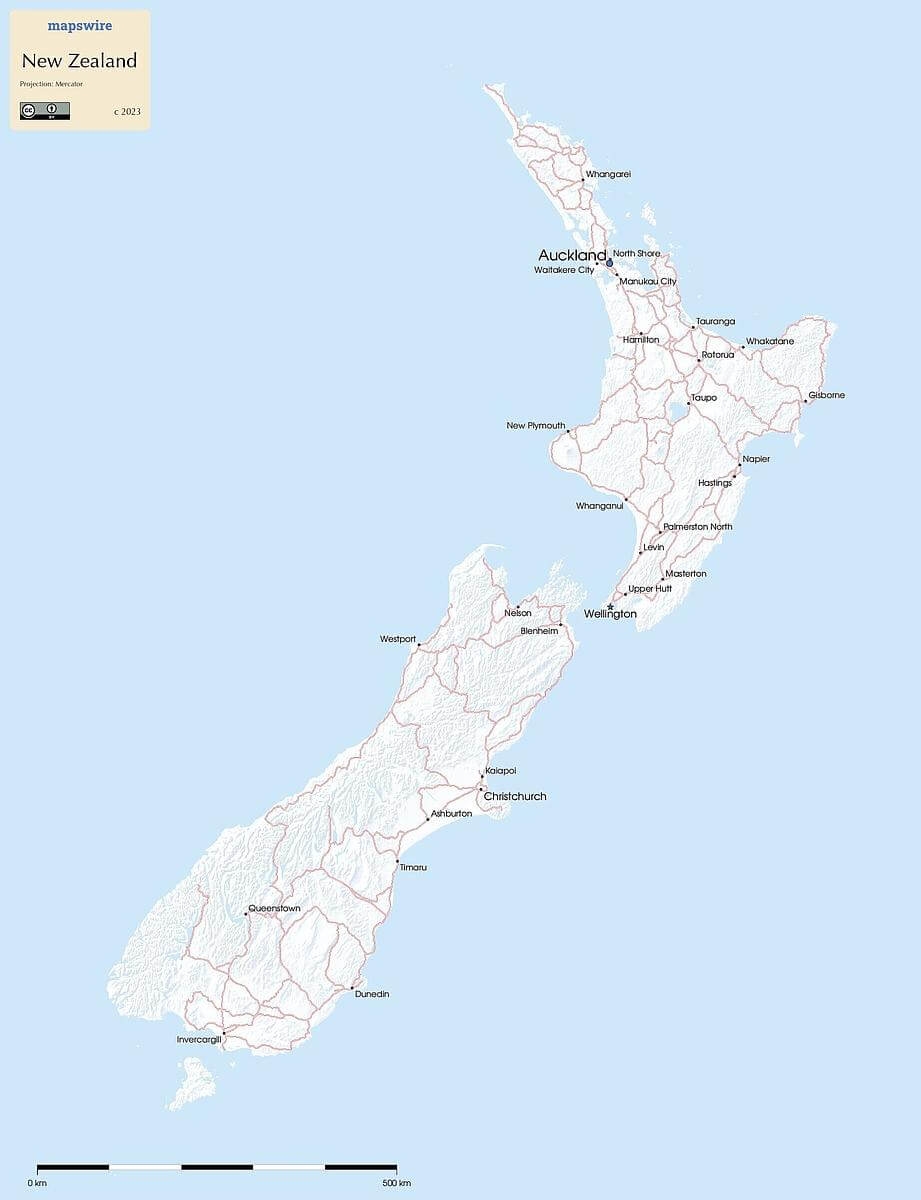 New Zealand Map Printable