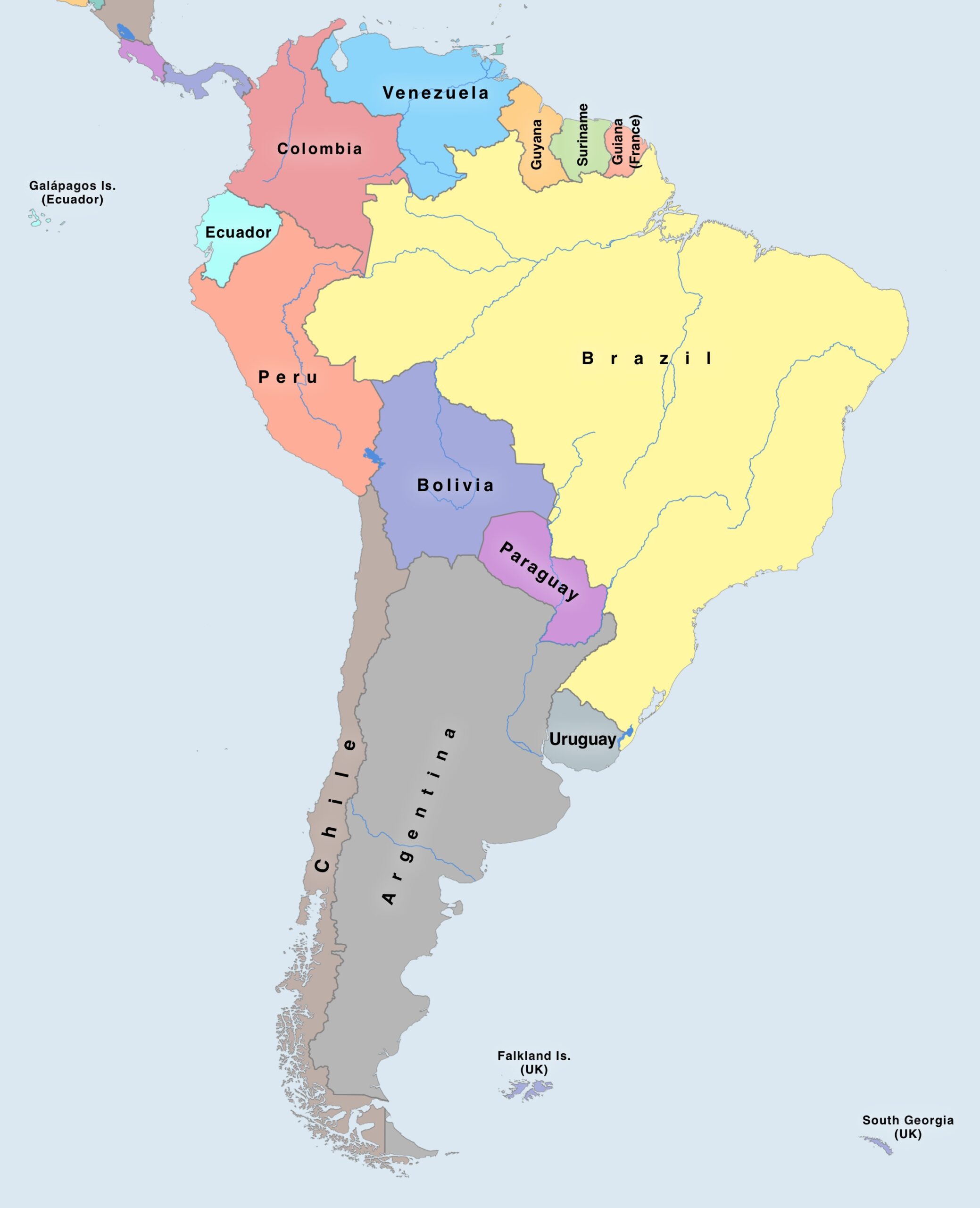Free Maps Of South America Mapswire