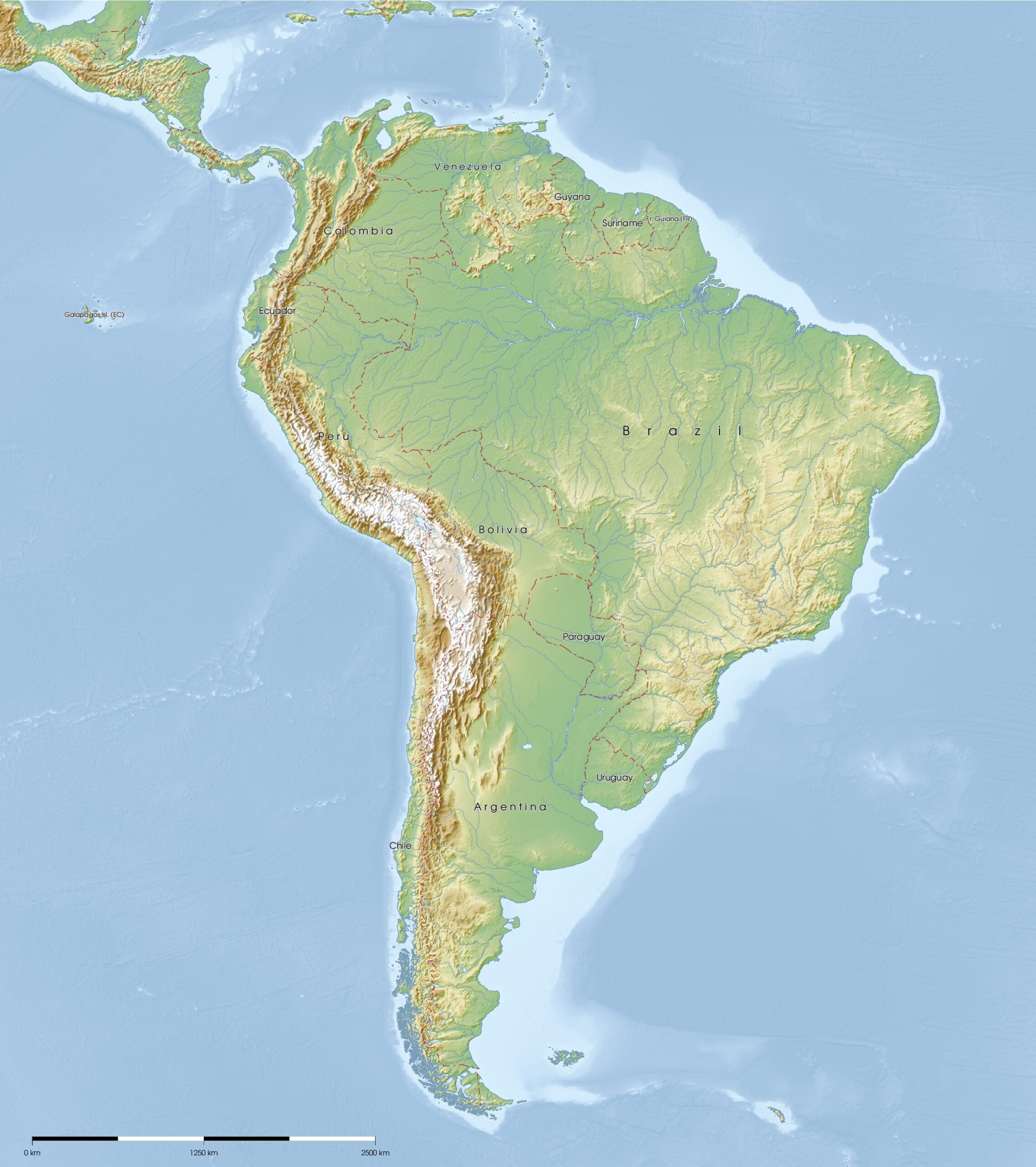 Free Maps Of South America Mapswire
