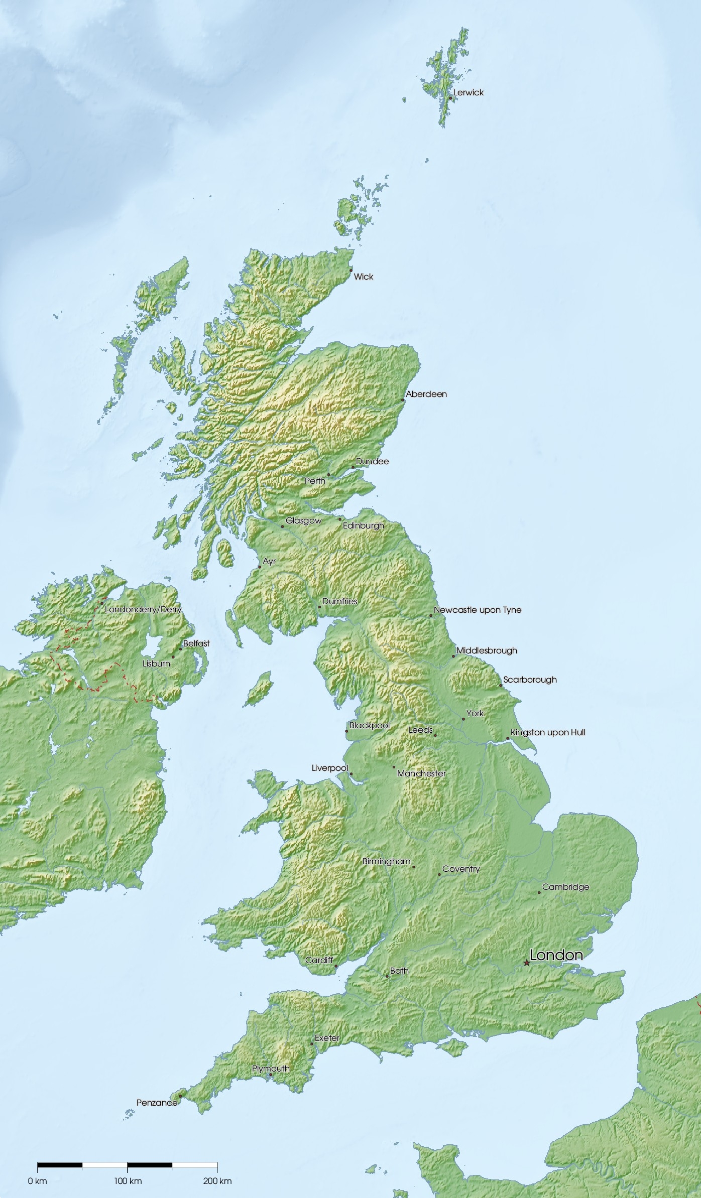 Free Printable Map Of Ireland And Scotland