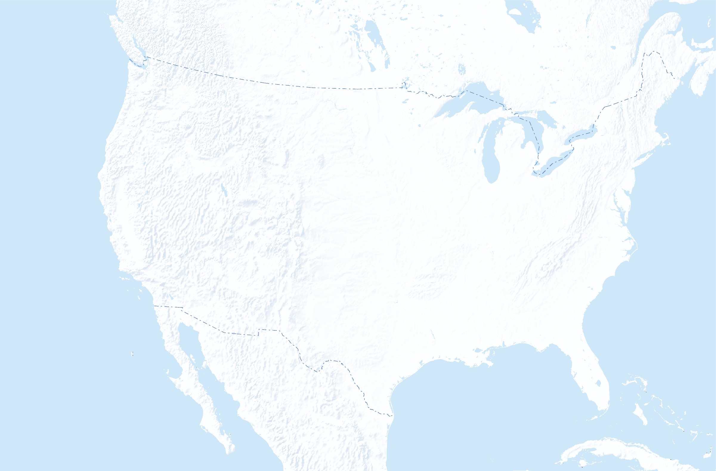 Blank Map Of Usa Printable