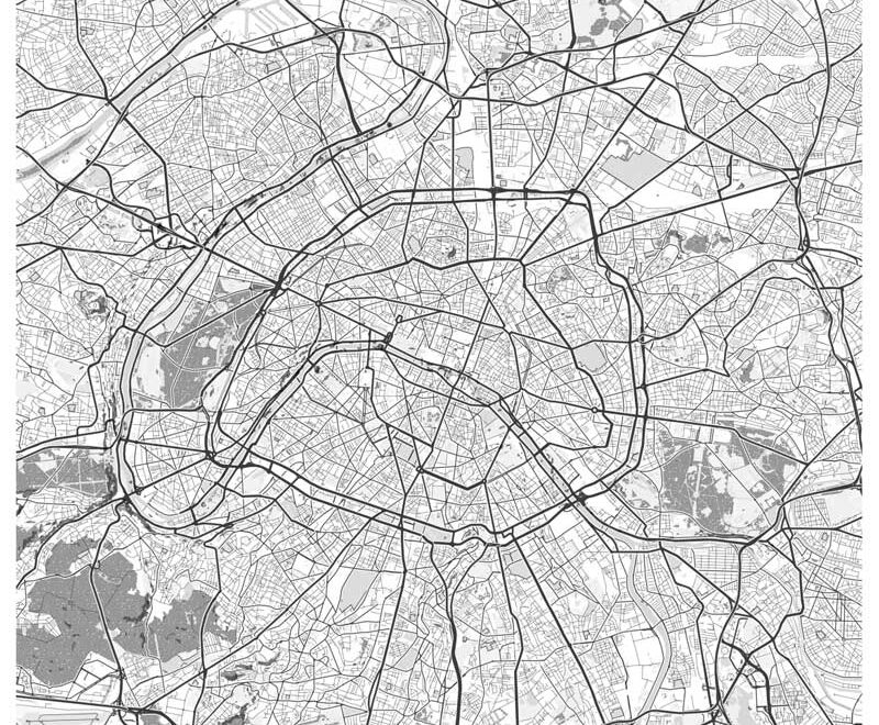 Free Paris Street Map Poster Craft Oak