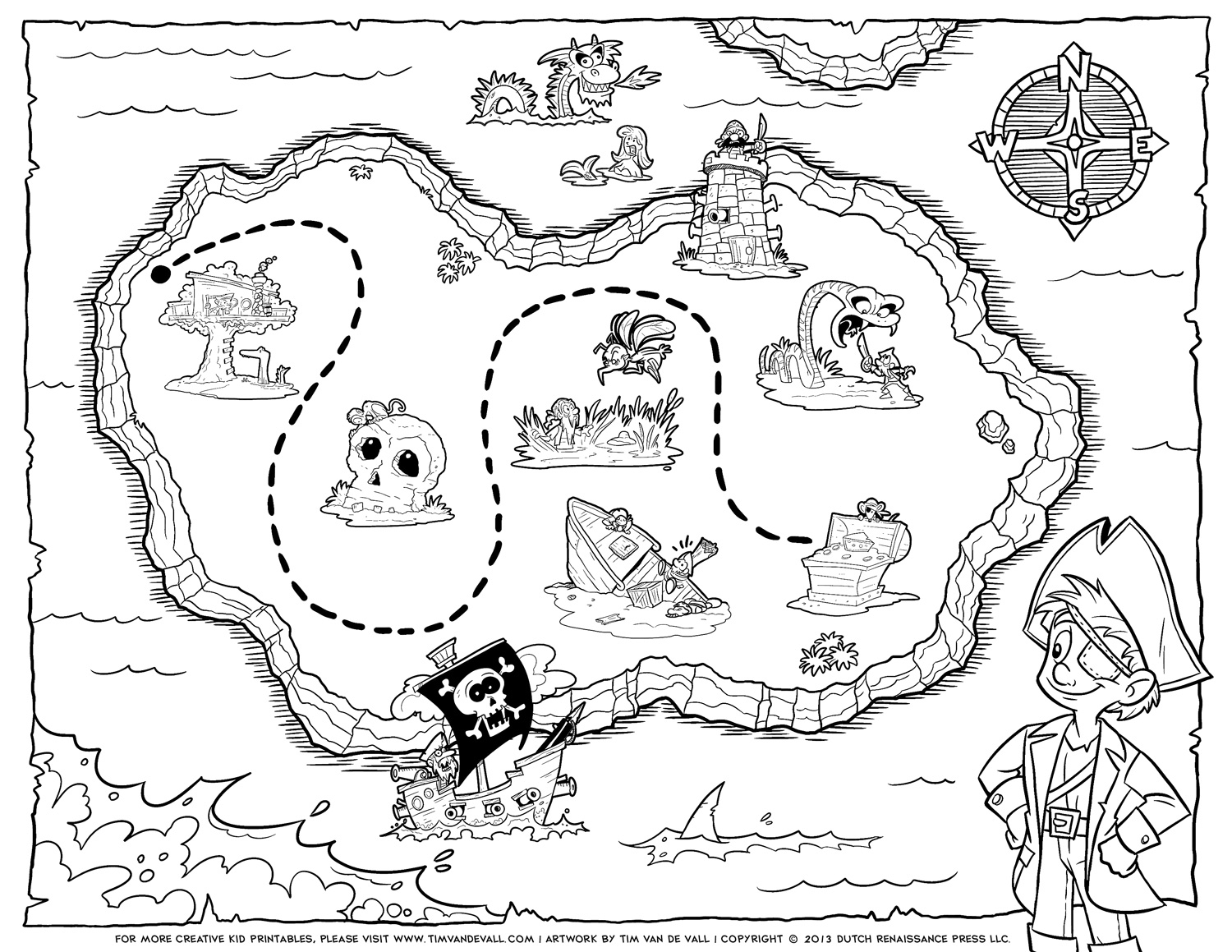 Blank Pirate Treasure Map Printable