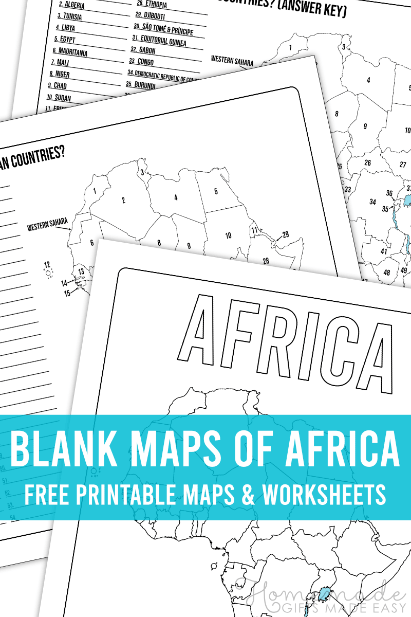 Printable Coloring Africa Map
