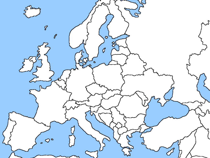 Free Printable Blank Map Of Europe