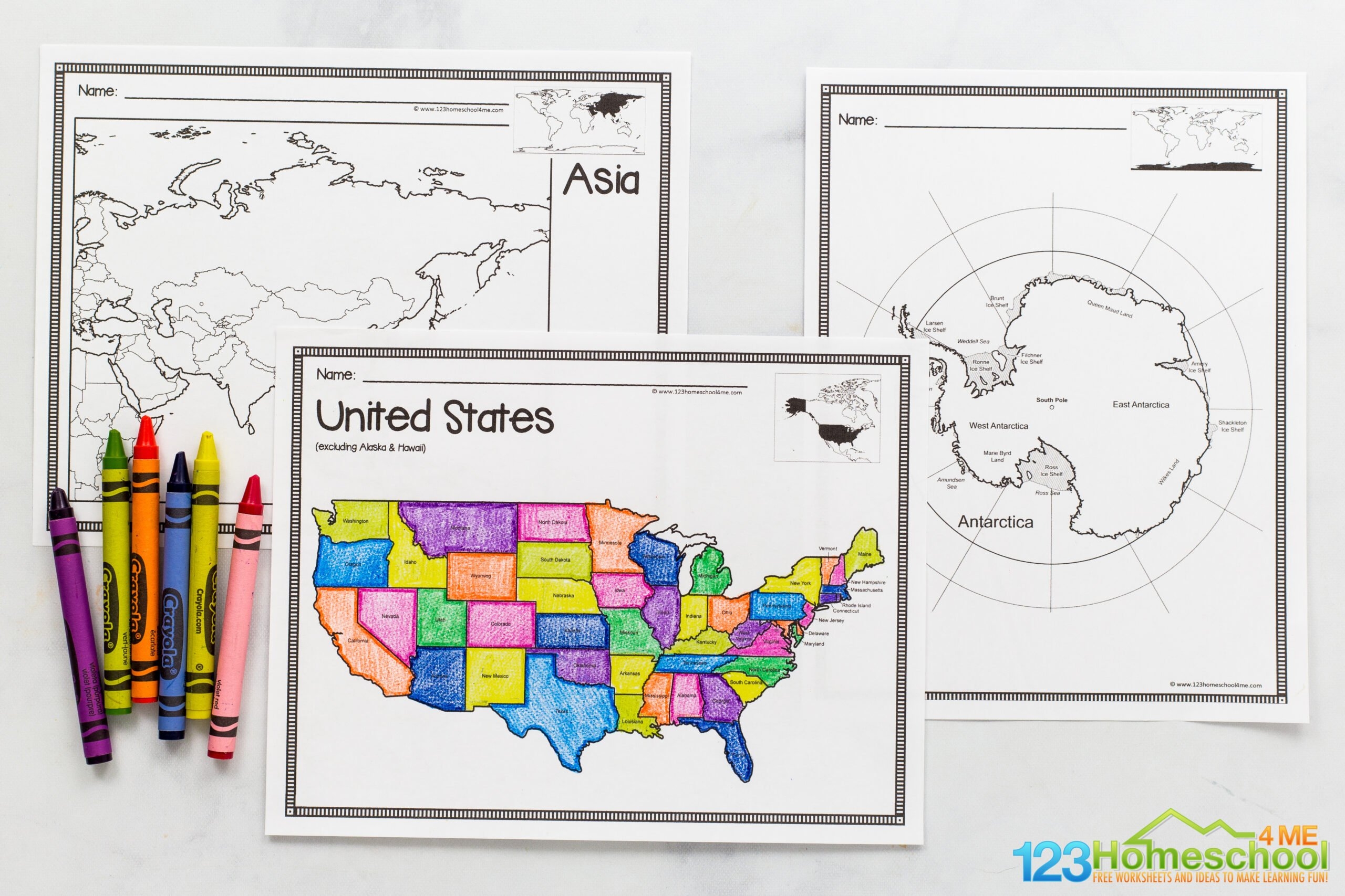 Kids Maps Printables Blank