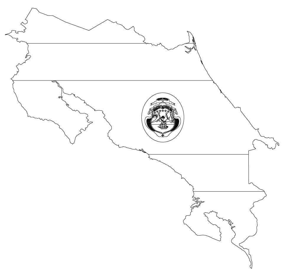 Free Printable Costa Rica Map Coloring Page Download Print Or Color Online For Free