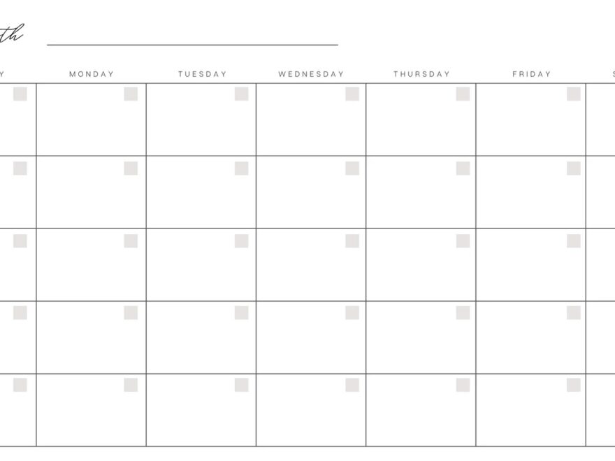Free Printable Customizable Monthly Calendar Templates Canva