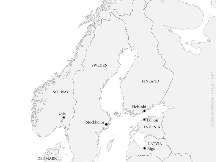 Free Printable Maps Of Scandinavia