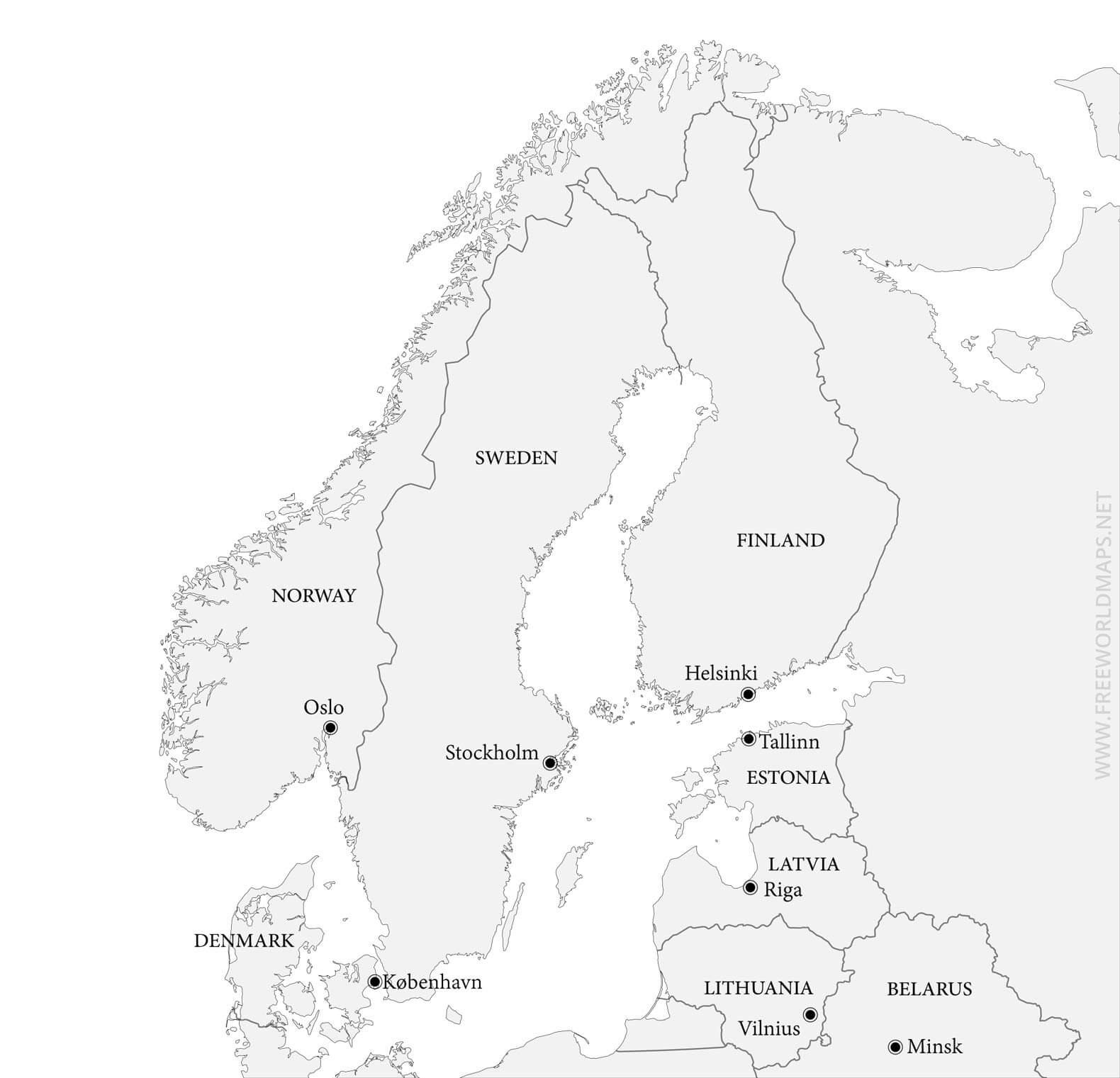 Free Printable Maps Of Scandinavia Free Printable Maps Of Scandinavia