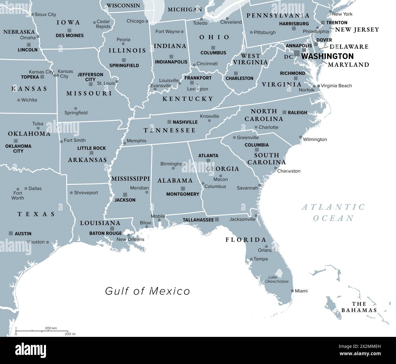 Free Printable Maps Of The Southeastern US Worksheets Library