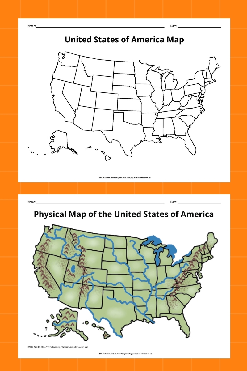 Blank States Map Printable