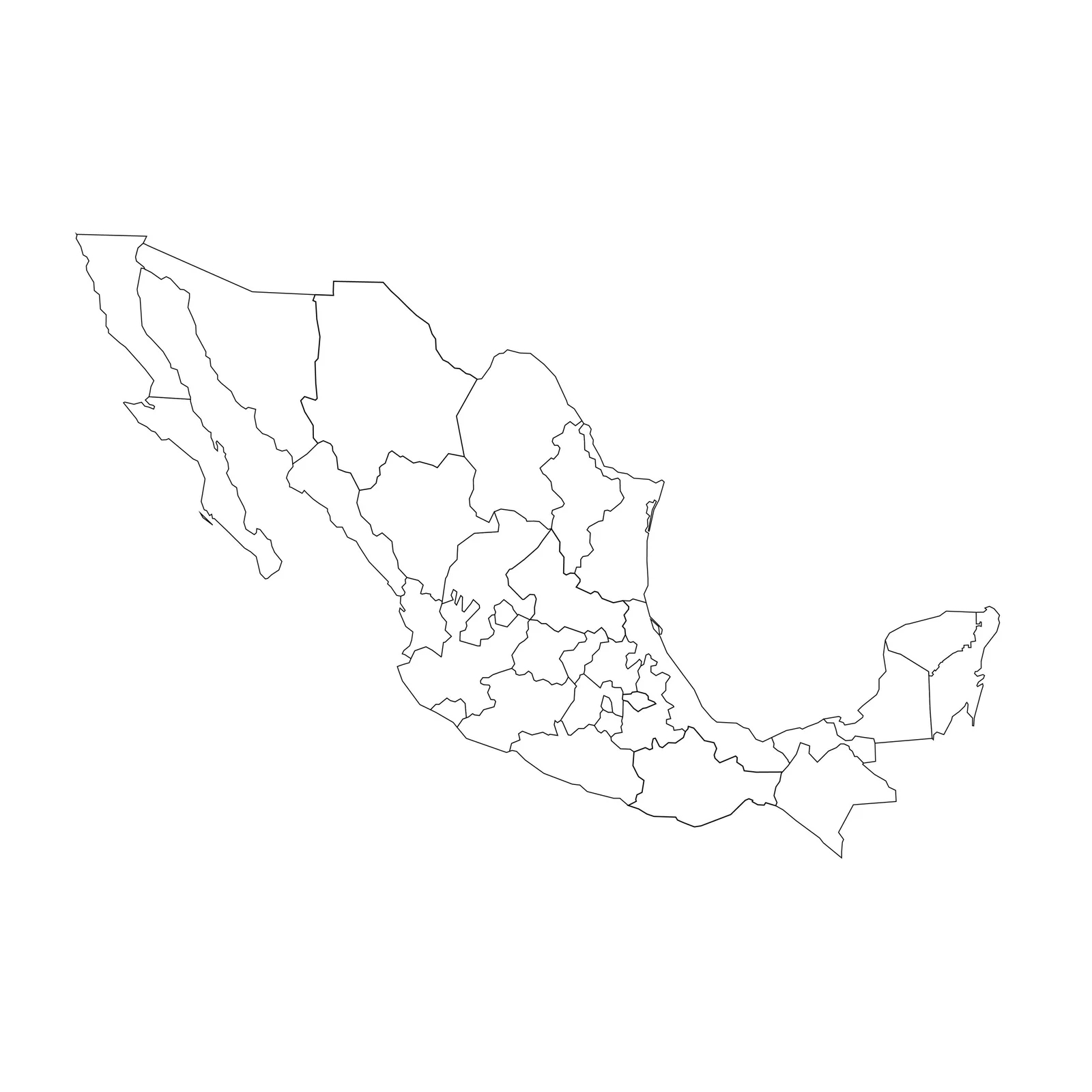 Mexico Map Free Printable