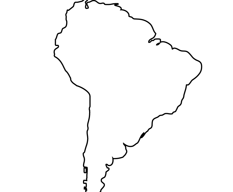 Free Printable South America Map Coloring Page