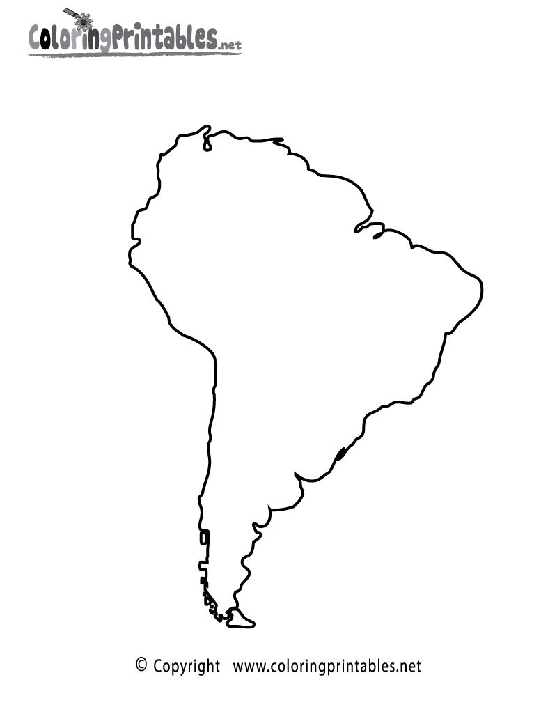 Free Printable South America Map Coloring Page Free Printable South America Map Coloring Page