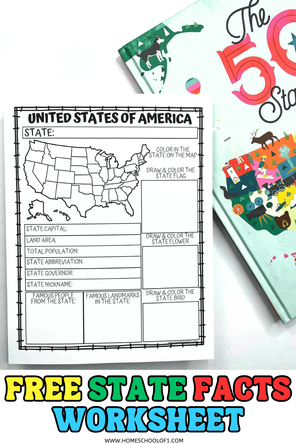 Free Printable State Facts Worksheet