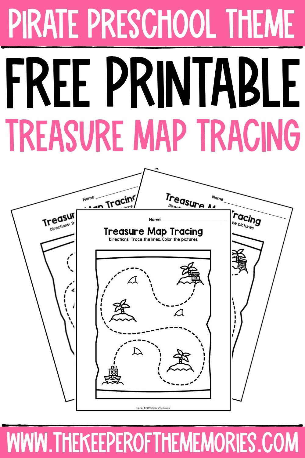 Free Printable Treasure Map Tracing Worksheets The Keeper Of The Memories