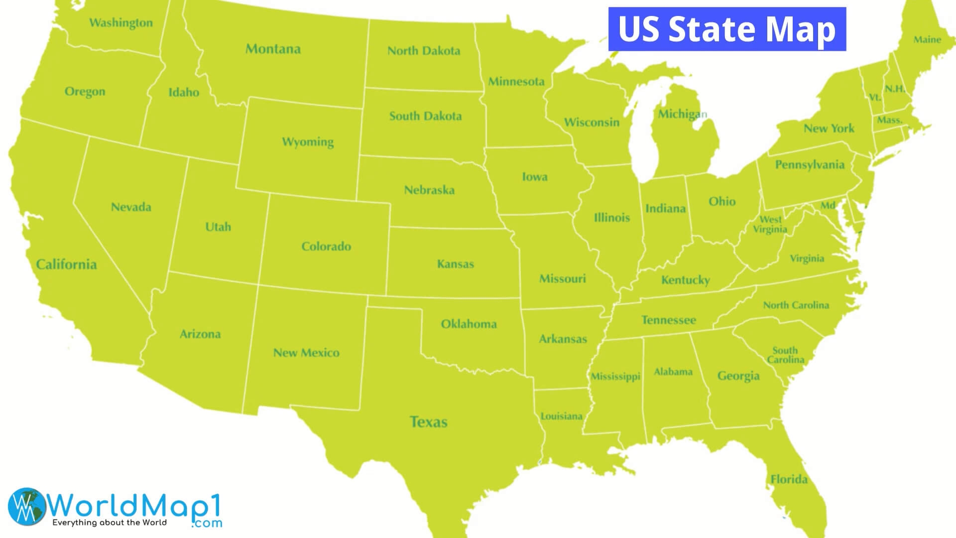 Us State Map Printable Us State Map Printable