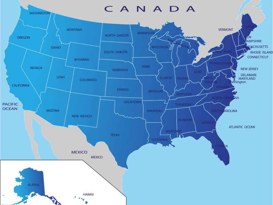 Free Printable United States Map With States