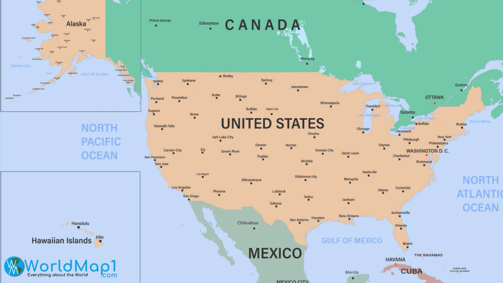 State And Capital World Map Printable Free