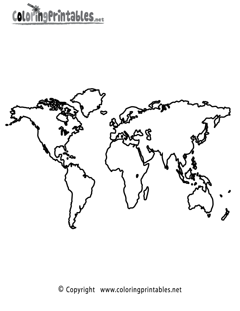 Free Printable Map Coloring Pages