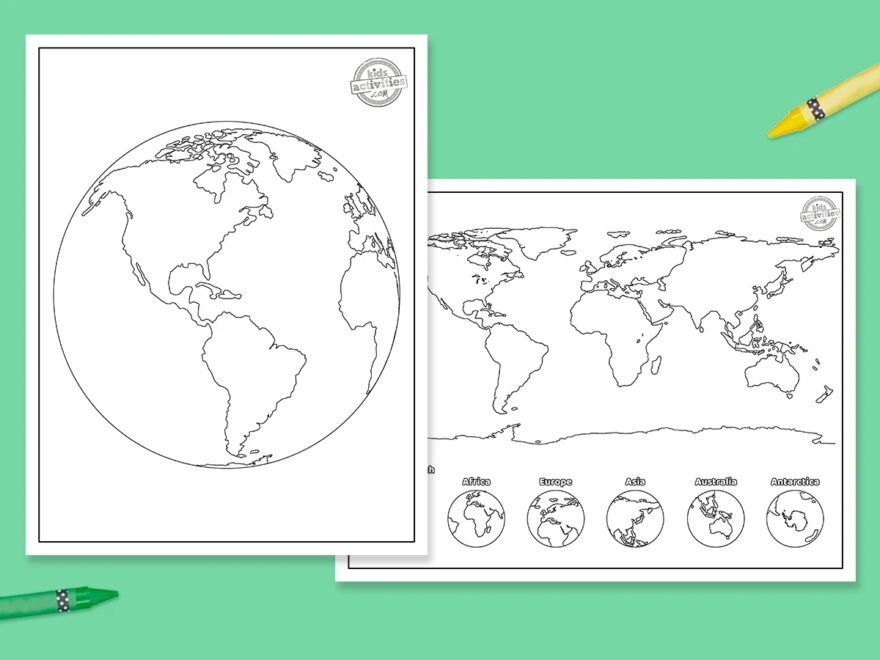 Free Printable World Map Coloring Pages Kids Activities Blog