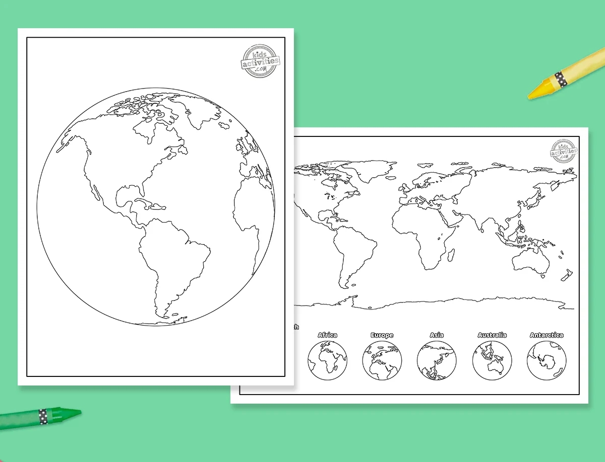 Free Printable World Map Coloring Pages Kids Activities Blog