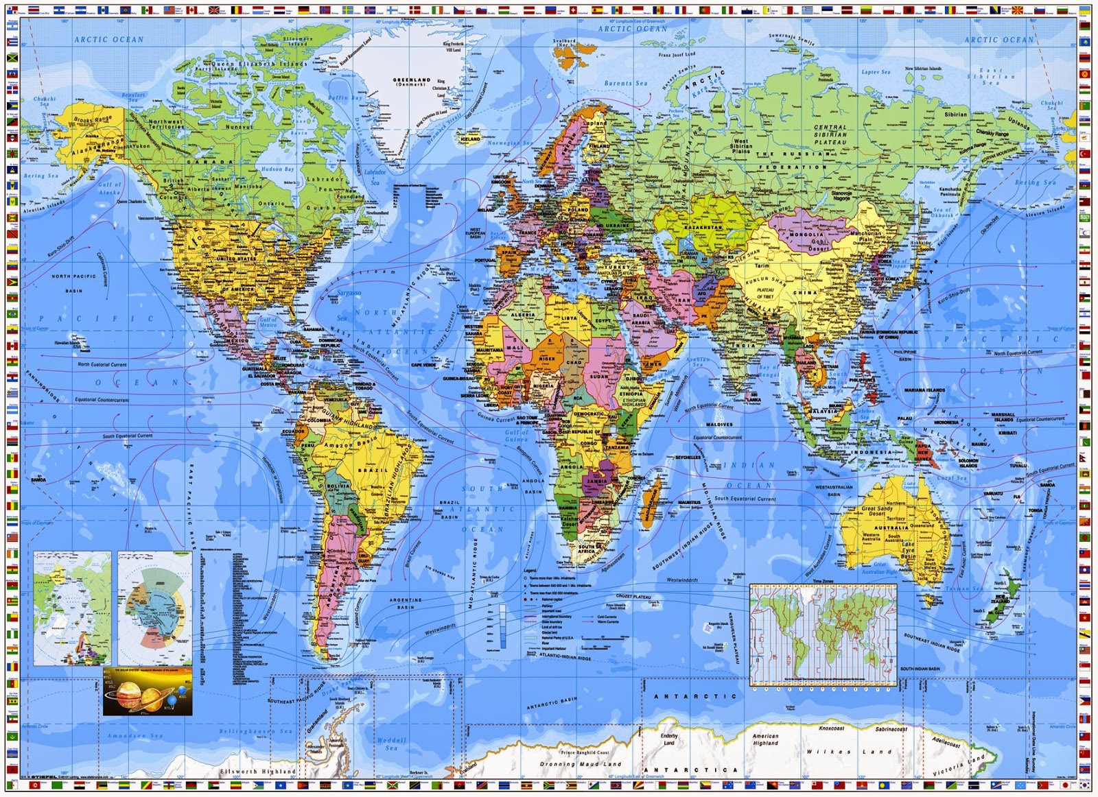 Free Printable Earth Map