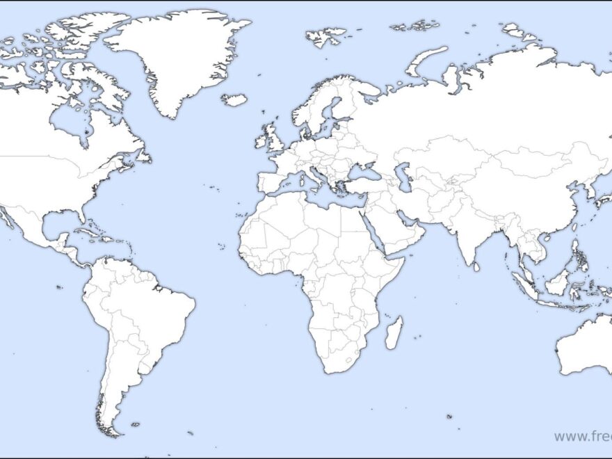 Free Printable World Maps Worksheets Library