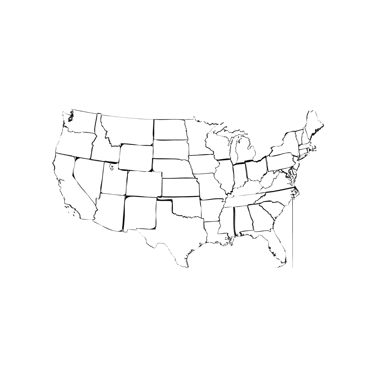 Free USA Map Outline Vector Template To Edit Online Free USA Map Outline Vector Template To Edit Online