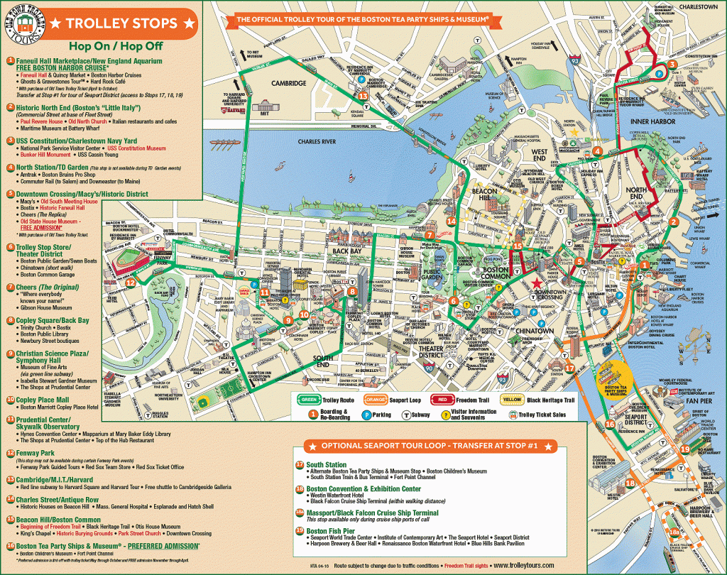 Freedom Trail Map Printable