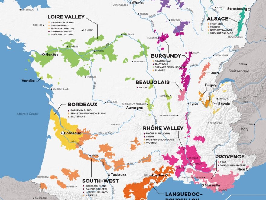 French Wine Exploration Map Wine Folly
