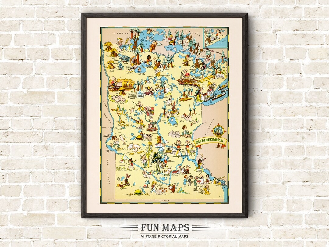 Minnesota State Map Whimisicle Printable