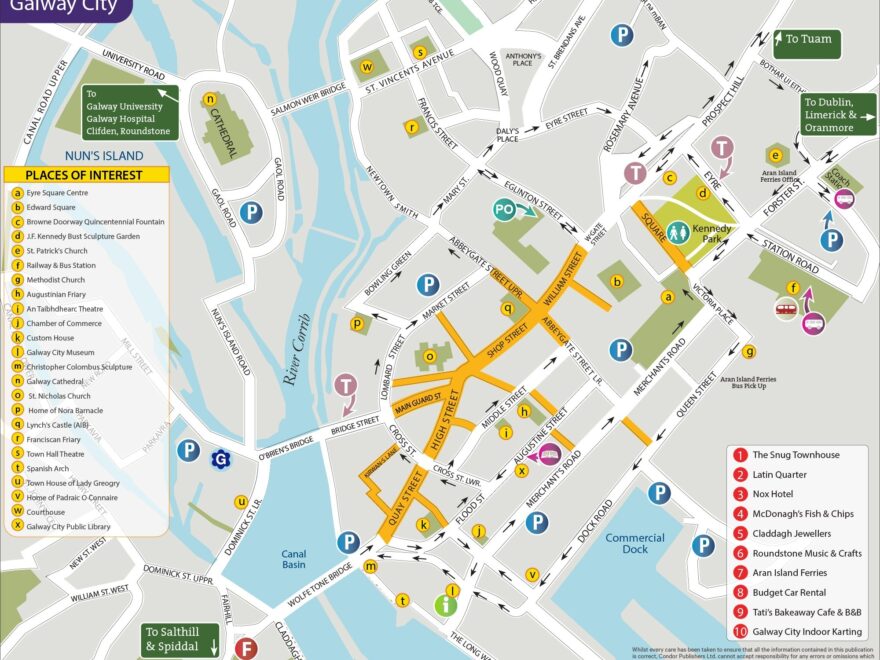 Galway Map Town Maps