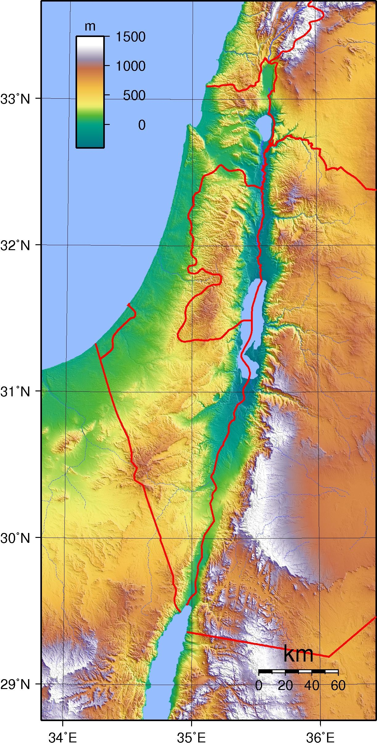 Geographical Map Of Israel Topography And Physical Features Of Israel Geographical Map Of Israel Topography And Physical Features Of Israel