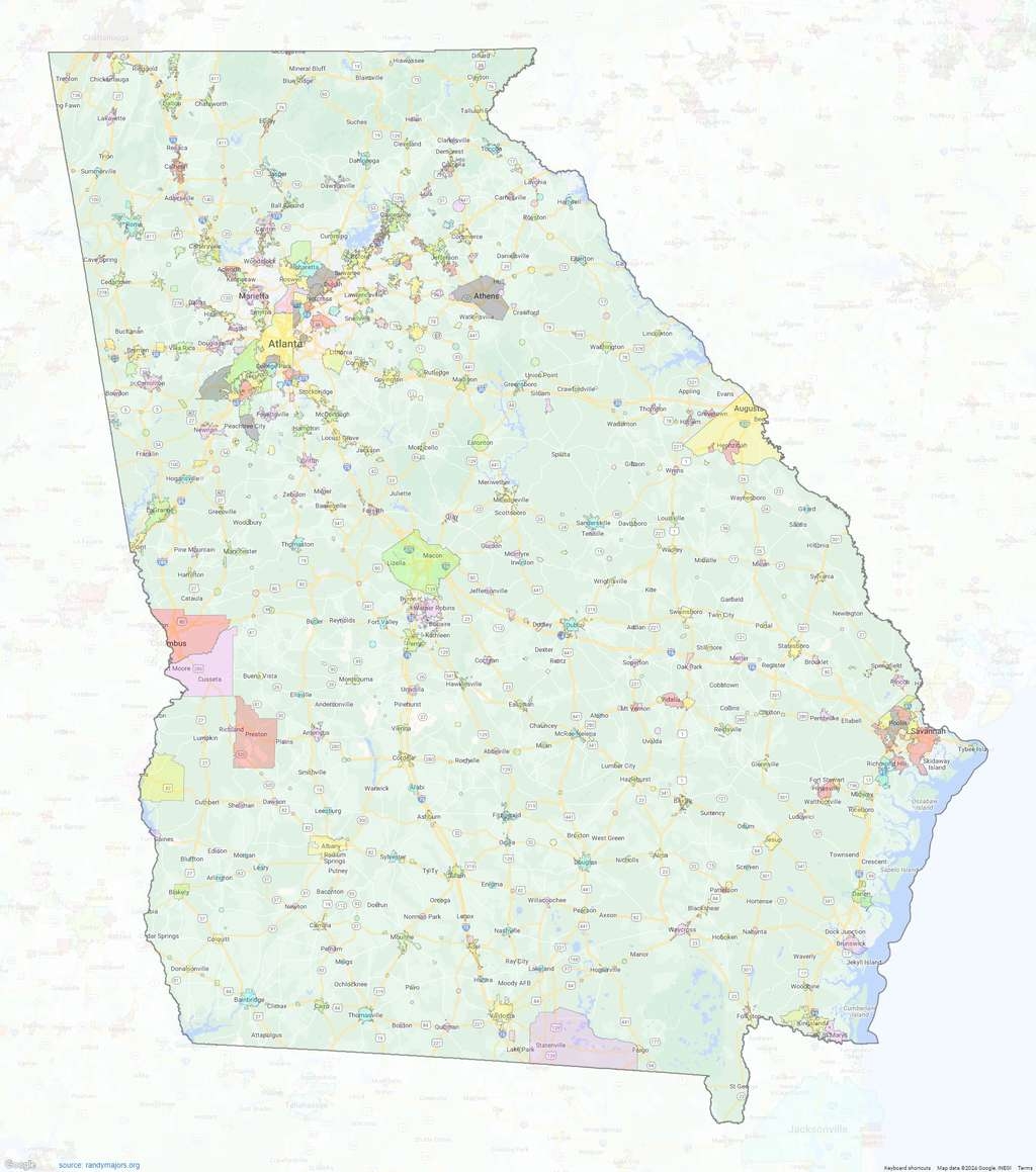 Zoomed In Printable Map Of West Georgia