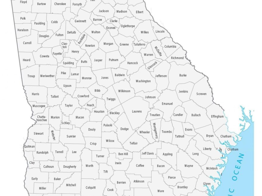 Georgia County Map GIS Geography