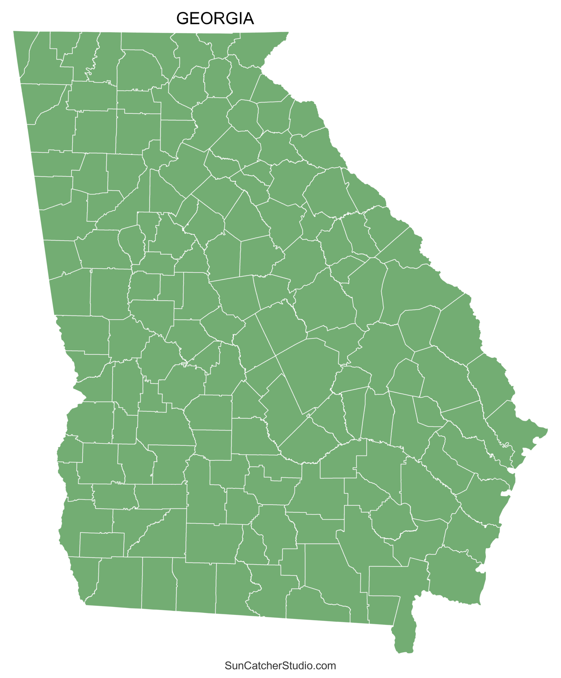 Georgia County Map Printable State Map With County Lines Free Printables Monograms Design Tools Patterns DIY Projects